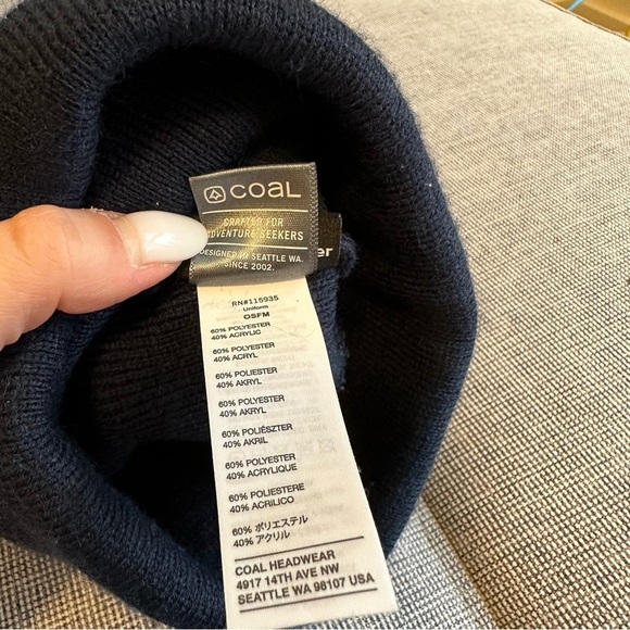 COAL Uniform Recycled Knit Cuffed Beanie True Navy Color One Size Unisex Adults - Picture 4 of 4